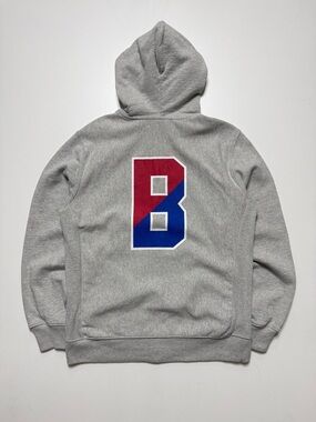 beams champion full zip heavyweight hoodie mens large